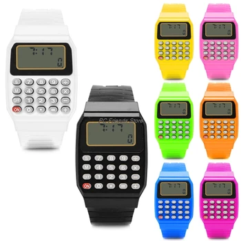 Mados Skaičiuoklė Laikrodžiai Vaikams, Led Skaitmeniniai Laikrodžiai Silikono Juosta Elektroniniai Laikrodžiai Vaikai Montre Enfants Reloj Infantil