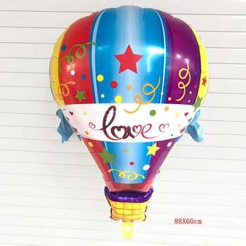 1pcs 88X60cm Karšto Oro Balionu, Aliumininiai Balionai Vaikams, gimtadienis, vestuvės Valentino Diena dekoro Globos Helio balionas