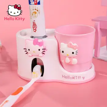 Hello Kitty Namų Vonios Dantų Šepetėlį Turėtojas, Automatinis Dantų Pastos Dozatorius Mielas Siurbtukas Dantų Šepetėlį Stalčiuko Skalbinių Laikymo