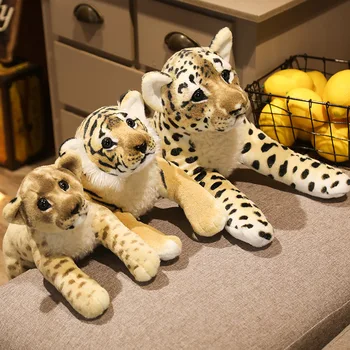 39-58cm Modeliavimas Liūtas, Tigras, Leopardas Pliušiniai Žaislai, Namų Dekoro Įdaryti Mielas Gyvūnai, Lėlės, Minkšti Realus, Kaip Pagalvę Vaikams Berniukams Dovana