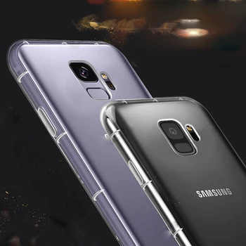 Visiškai Skaidri Atveju, Samsung Galaxy A9 Star A8 J2 Pro j3 skyrius 2018 S9 Plus Minkštos TPU Apvalkalas oro Pagalvė Ultra Plonas Korpuso Dangtelio