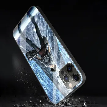Išpuolis titan Grūdintas Stiklas Case for iPhone 11 13 12 ProXS Max X XR XS 6S 7 8 Plius SE2 2020 12 13 Mini Padengti Coque Fundas
