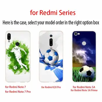 Silikono Atveju Xiaomi Redmi 10 9 8 7 6 5 4 9at Premjero 4x Y3 Padengti Gaisro Futbolo Kamuolys
