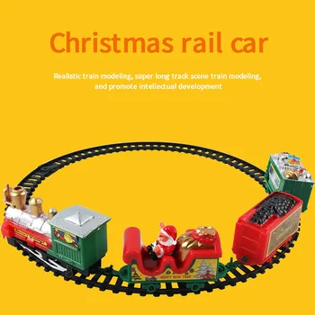 2022 Kalėdų Traukinys Elektros Žaislas Kalėdų Medžio Apdaila Traukinio Bėgių Rėmo Geležinkelio Automobilių Su Realiomis Geležinkelių Automobilių Kalėdų Dovana