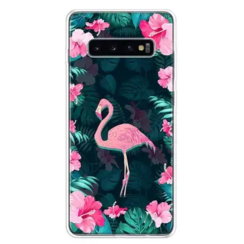 Tropinių Augalų Žalios Lapinės Gėlės Telefono dėklas Samsung Galaxy A50 A70 A40 A30 A20E A10 10 Pastaba Lite 9 8 20 Ultra A6 A7 A8 A9