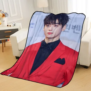 Cha EunWoo Antklodės lovos mesti antklodė minkšta antklodė vasaros antklodė anime antklodė kelionės antklodė Didelis Dydis 145X200cm