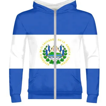 EL SALVADOR vyrų užsakymą pavadinimas numeris slv užtrauktukas palaidinukė tautos vėliava ispanijos respublika salvadoran sv spausdinti foto drabužių