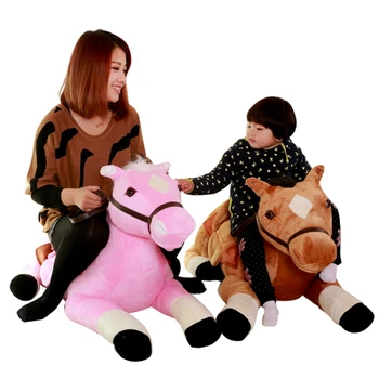 Dorimytrader Kokybės Mielas Modeliavimas Gyvūnų Arklių Pliušinis Žaislas Vaikams Važiuoti Lėlės Vaikams Dovanų 130cm 51inch