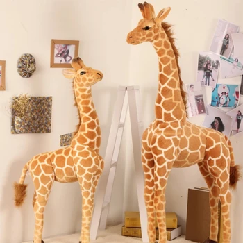 Realiame Gyvenime, Žirafa, Pliušiniai Žaislai Aukštos Kokybės Iškamšos, Minkštos Lėlės, Vaikams, Vaikų, Kūdikių Gimtadienio Dovana Miegamasis Šaliai Dekoro