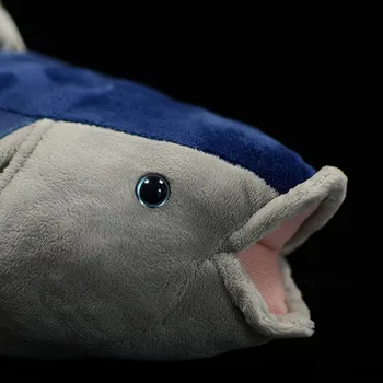 40CM Ilgio Minkštas Atlanto Melsvųjų Tunų Iškamšos Žaislas Realus Sea Life Tunas, Pliušiniai Žaislai Vaikams Mergaitės Berniukai