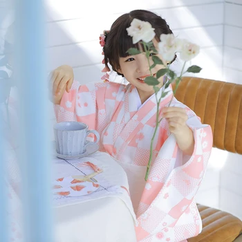 Poliesteris Vaikų Yukata Drabužių Mergaitė Berniukas Japonų Stiliaus Kimono Kūdikių Dress Vaikams ilgomis Rankovėmis Atspausdintas Yukata Kostiumai ZL893