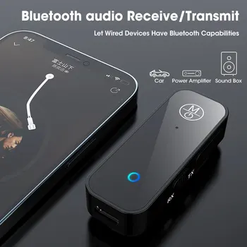 Bluetooth 5.0 Siųstuvas, Imtuvas 3.5 mm AUX Lizdas HiFi Muzikos Belaidžio Garso Adapteris laisvų Rankų Automobilinis TV Ausinių Garsiakalbio