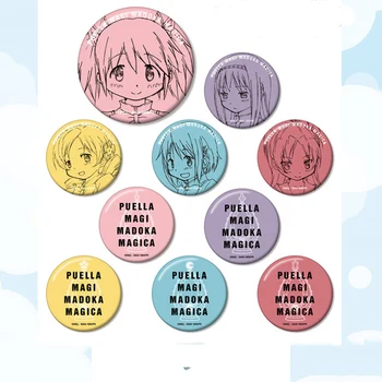 58mm Anime Puella Magi Madoka Magica Geležies ženkliukų Segtukus Mygtuką