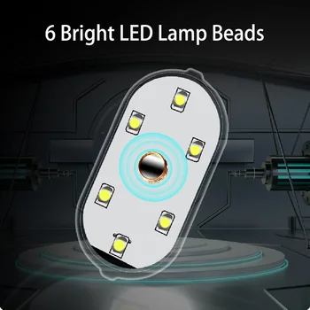 1/2vnt Automobilio LED Touch Šviesos Belaidžio Automobilio Stogo Skaitymo Lemputė USB Įkrovimo Automobilių Mini Didelio Ryškumo Mažas Šviesos Naktį