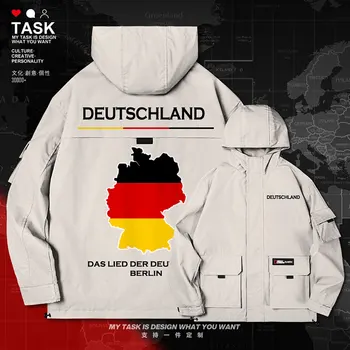 Vokietija Vokietija vokietijos DEU vyrų striukė su gobtuvu žemėlapis tautos vėliava tranšėjos paltai vyrams kailio drabužių mados top mens rudens drabužiai