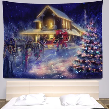 Kalėdų gobelenai sienų apmušalai Bohemijos hipiai bendrabutyje kambarys apdailos didelis audiniu sienos užuolaidos, paklodės paplūdimio rankšluosčiai