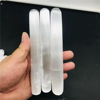 Roko selenitas kristalinis kvarcas lazdelė Himalajų baltos gipso Brangakmenių masažas stick Kristalų Reiki gydymo