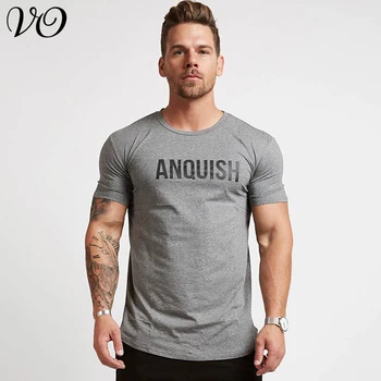 Vasarą naujos prekės, vyriški T-shirt atsitiktinis streetwear vyrų drabužiai jogger fitneso medvilnės sportinės aprangos mados trumpas rankovės viršų