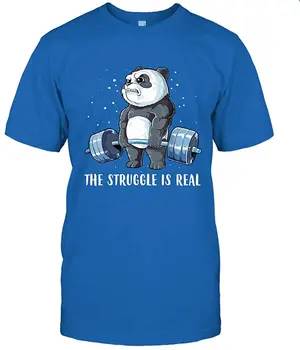 Kova yra Reali Panda Bear Trauka Juokingi sporto Salė T-Shirt Naujas Vasaros Cool Vyrai Tee 