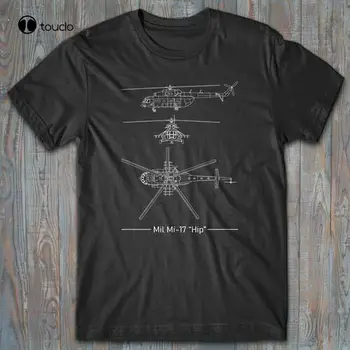 Karinės T-Shirt Mil Mi-17 Hip Tsrs Sraigtasparnis Techninis Projektas - Tee Marškinėliai