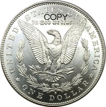 Jungtinių Amerikos valstijų 1884 o 1 Vieno Dolerio Morgan Doleris Cupronickel Sidabro Padengtą Kopijuoti Monetas