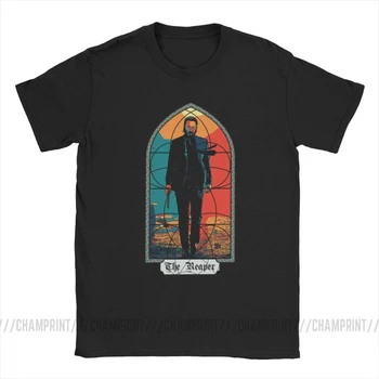 Wick John Back In Black T-Shirt Parabellum Keanu Reeves Vyrams T Shirts Baba Yaga Veiksmo Filmai Drabužius Pop Kultūros Tee Marškinėliai