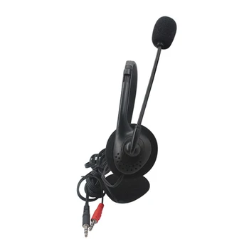 3.5 mm Laidinio Ausinės Stereo Triukšmo Atšaukiu Ausinės su Mikrofonu Reguliuojamas Lankelis už Nešiojamąjį Kompiuterį laisvų Rankų įranga