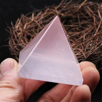 Natūralus Rožių Kvarco Kristalo Piramidės Fengshui Akmens Gydymo Piramidės Natūralių Akmenų ir Mineralų Sveikatos Apdaila, Baldai