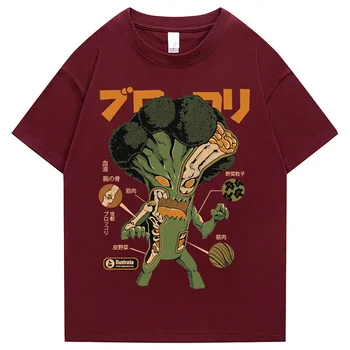 2021 Vyrų Hip-Hop T-shirt Japonijos Harajuku Animacinių filmų Monstrą T-shirt Streetwear Vasaros Top marškinėliai Medvilnės Laukinių Daržovių T-shirt