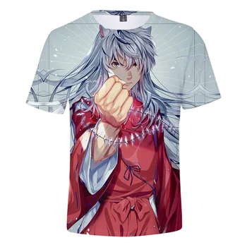 2021 Hotsale Anime Inuyasha 3D Print T-marškinėliai, Unisex Vasaros Mados Atsitiktinis Harajuku Shortsleeve Apvalios Kaklo Populiariausių Viršūnes