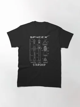 SpaceX Starship Planas iki 2021 m. Naujų Print T-Shirt 3d T-Shirt Vasarą Madingi trumpomis Rankovėmis T-Shirt Viršuje Vyrų/Moterų trumpomis Rankovėmis Viršų