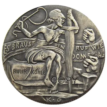 VOKIETIJA 1923 m., Plėšikas Teismo Vario arba Sidabro Padengtą Kopijuoti Monetas
