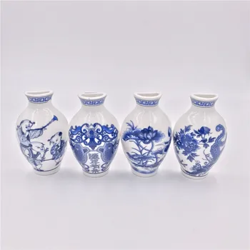 Kinijos Mėlyna ir Balta Porcelianinė Vaza Magnetas Šaldytuvas Dekoro Kūrybinės Keramikos Amatai Šaldytuvas Magnetas Nustatyti Kinijos Verslo Dovanos