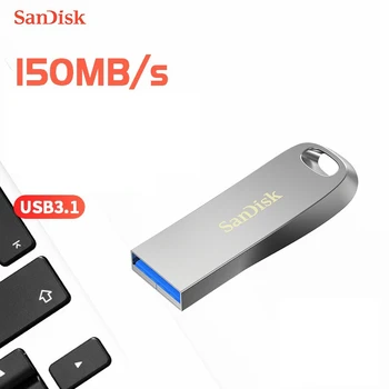 SanDisk USB 3.1 USB Flash Drive, Metalinis Tušinukas Ratai Originalus Pendrive Max 150MB/s CZ74 128GB 64GB 32GB 16GB Maža Saugojimo Prietaisas