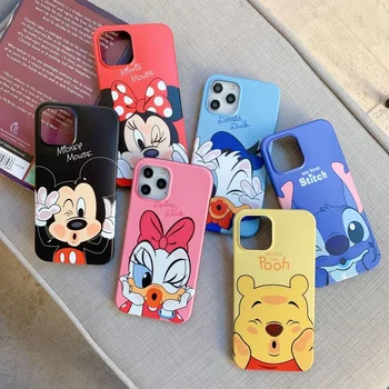 Mados Pooh, Disney, Mickey Minnie Donaldas Originalus Telefono dėklas skirtas IPhone Se/7/8P/X/XRXS/XSMAX/11/Pro/promax/12/mini Telefono dėklas