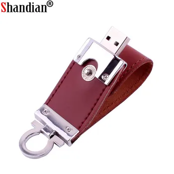 SHANDIAN USB flash drive 64gb Odos metalo paketų prižiūrėtojų raktinę Pendrive creativo 32gb 16gb 8gb 4gb usb2.0 Riešo juostos