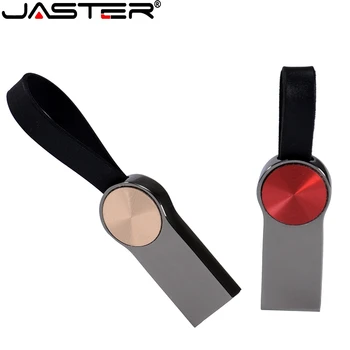 JASTER (5 nemokamai logotipai) USB 2.0 atmintines Mados Didelės Spartos 16GB 32GB 64GB 128GB Metalo Vandeniui USB Pen Drive Nemokamas pristatymas