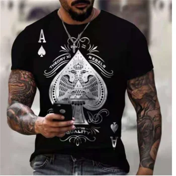 2021 naujas vasaros T-shirt vyrai ir moterys, aukštos kokybės marškinėliai kortos 3d spausdinimo paprastas stilius kryžiaus modelis