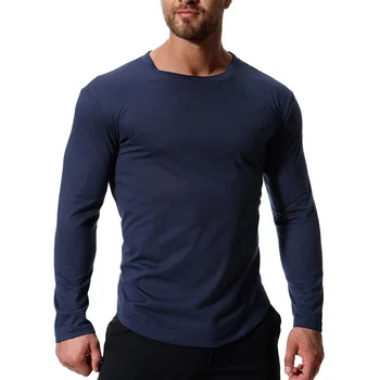 Long Sleeve T-Shirts 2022 Vyrų Medvilnės Kieto Pagrindinių Minkštas Vyrų Marškinėlius
