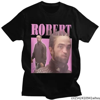 Juokinga Robert Pattinson Nuolatinis Meme Marškinėliai Vyrams Trumpas Rankovėmis Unisex Mados Vasaros Tendencija Atsitiktinis Vyrų T-shirt Plius Dydis M-5XL