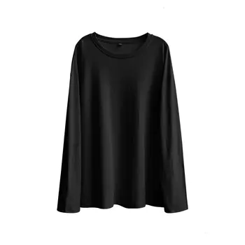 2022 m. Rudenį Vyro Marškinėlius vientisos Spalvos Top Tees Apvalios Kaklo Long Sleeve T-shirt korėjos Stiliaus Pora Mados Drabužiai.
