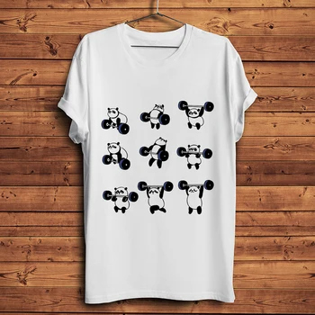 Mielas jogos Panda juokingi marškinėliai vyrams, vasaros, balta atsitiktinis trumpas rankovės Atletikos panda marškinėlius homme unisex streetwear t-shirt