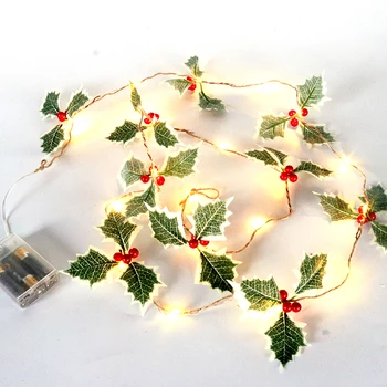 2M LED Lapų Girlianda Lempos Naujųjų Metų Ivy Vynuogių Dirbtinis Žalios Lapinės LED Pasakų String Žiburiai Kalėdų Vestuves Dekoras