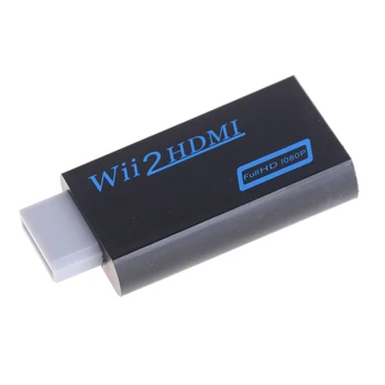 1PC Wii Su HDMI suderinamus Adapteris Keitiklis Paramos FullHD 720P 1080P 3.5 mm Audio Wii2HDMI Adapteris HDTV Juoda Balta