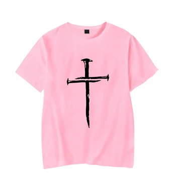 2021 Vyrų Jėzaus Kristaus Kryžiaus Marškinėliai T Shirt Šviesos Print T-shirt Vasaros Atsitiktinis Visas rungtynes Mados Tendencija Trumpas rankovėmis Streetwear