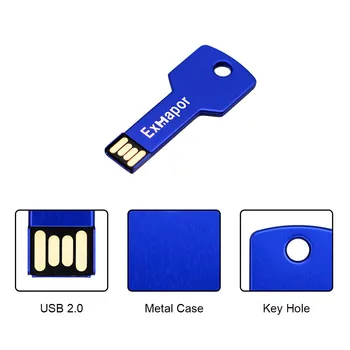 5 Pak, USB Flash Drive 8GB 16GB Urmu Memory Stick Šuolis Ratai 32GB Išorės Diskai, Metalo Klavišą USB 2.0 Stick, USB Daugiaspalvis