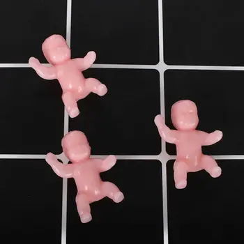 10 Vnt Cute Baby Shower Plastiko Mini Lėlės Vaikas Pilnatis Dovanos Berniukų, Mergaičių Grupė Tiekia Vaikai Maži Žaisliniai Priedai