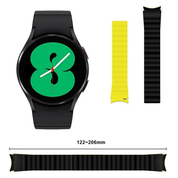 Magnetinės Silikoninės Watchband Samsung Galaxy Žiūrėti 4 Klasikinis 46mm 42mm Dirželis Minkštos Apyrankės Juosta Watch4 44mm 40mm Rankogaliai