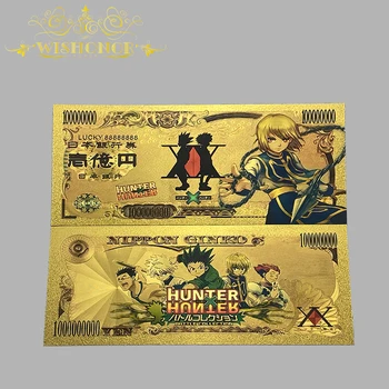 Visi 5 Dizaino Japonijos Anime Korteles, Hunter X Hunter Animacinių filmų Banknotų Plastikinės Kortelės 24K Auksu Surinkimo