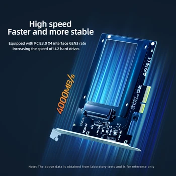 U. 2 SSD Į PCIe Riser Card 3.0 Keturių disko X16 Disko Masyvo Išplėtimas Nvme Adapterio Kortelės X99 PCIExpress už BTC Miner Pridėti Kortelės
